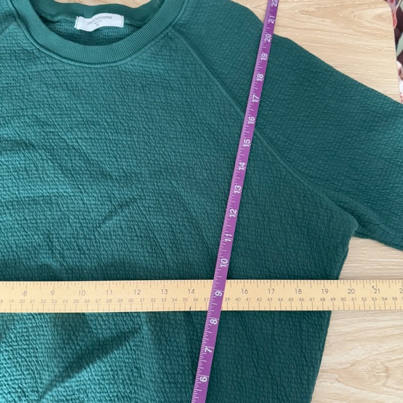 perfectwhitetee XS Thom French Fleece Shrunken Pullover Crew Neck Evergreen - Picture 5 of 6